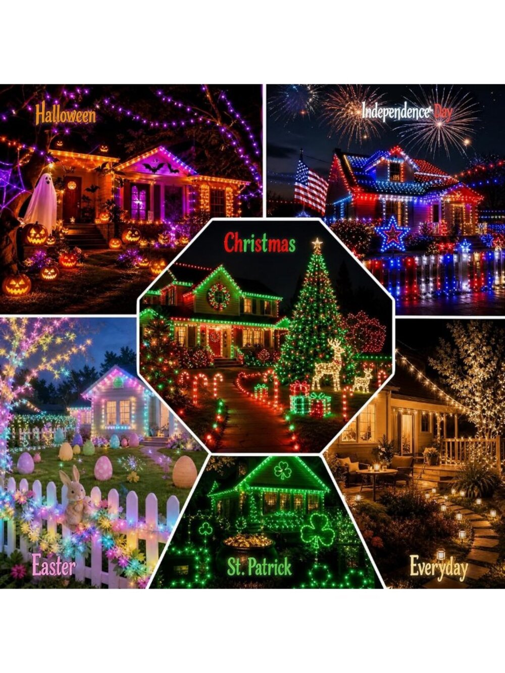 300 LED Color Changing String Lights - 98FT Smart Remote & App Control for - Picture 5 of 8